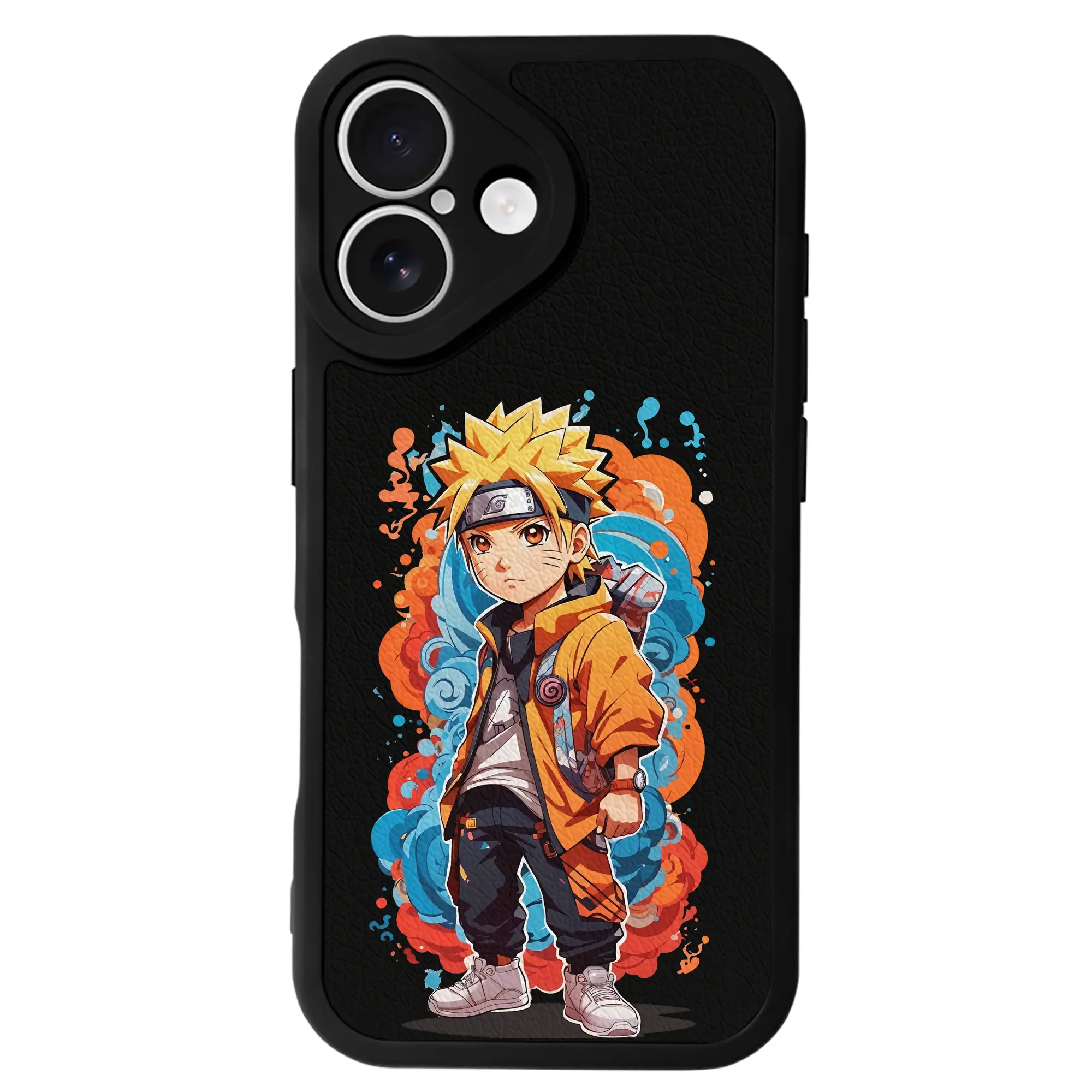 ナルト グッズ うずまき ナルト - IPhone 16シリーズ対応 ・ シリコンスマホケース ・ レザー調 ・ 高精度フィット ・ 耐衝撃 ・ ワイヤレス充電対応 ・ 精密カット